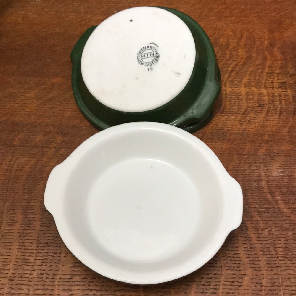 3 Shenango Heavy Porcelain Ceramic Souffle Custard Dishes
